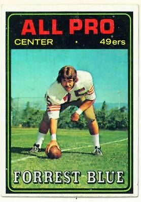 1974 Topps Forrest Blue All Pro San Francisco 49ers card - redrum comics