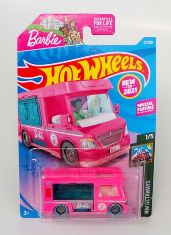 2021 Hot Wheels A Case Barbie Dream Camper 21/250 HW Getaways 1/5