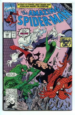 The Amazing Spider-Man # 342 VF+ High Grade Marvel 1990 Black Cat