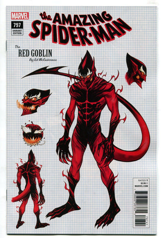 Amazing Spider-Man #797 1:10 Ed McGuinness Design Variant Red Goblin Cover NM