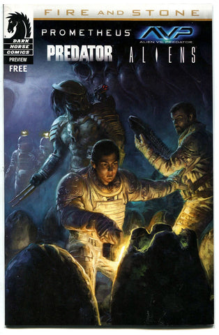 Prometheus AVP Aliens Predator Fire and Stone 2014 SDCC preview mini comic book - redrum comics