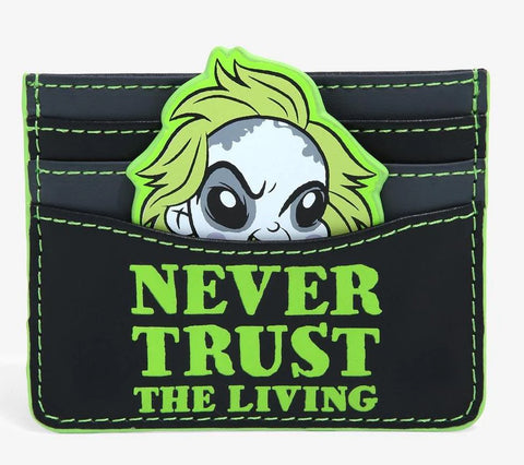 Loungefly Beetlejuice Never Trust the Living Sandworm Cardholder New w/Tags