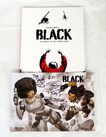 BLACK Vol 1 TPB by Kwanza Osajyefo with Limited Signed Mini Print Black Mask