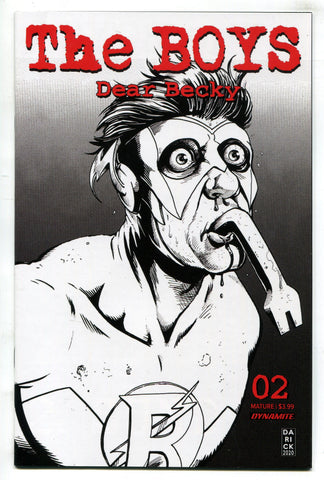 The Boys Dear Becky #2 Darick Robertson 1:10 B&W Variant Dynamite Comics