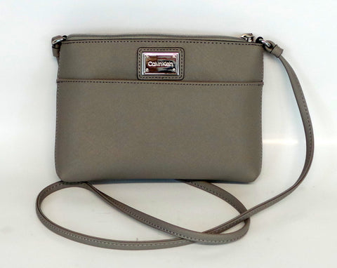 Calvin Klein Silver Crossbody Leather Bag Purse – redrum