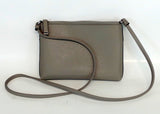 Calvin Klein Silver Crossbody Leather Bag Purse