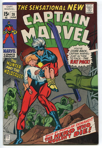 Captain Marvel #20 Silver Age Roy Thomas Gil Kane VF Glossy Cover High Grade