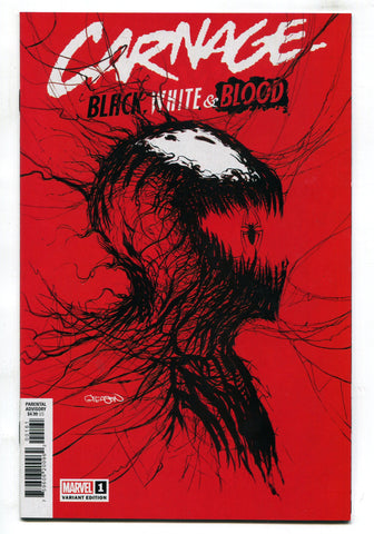 Carnage BLACK WHITE AND BLOOD #1 NM Gleason Webhead Variant Marvel 2021