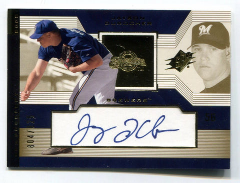 Jayson Durocher 2002 UD SPx rookie RC autograph auto card #804 /825