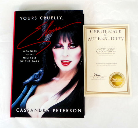 Yours Cruelly Elvira Signed Autographed HC w/COA 1st Edition Cassandra Peterson