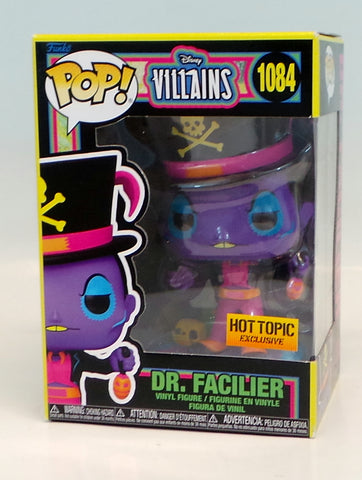 Funko Pop! Dr Facilier Blacklight #1084 Disney Villains Hot Topic Exclusive Figure