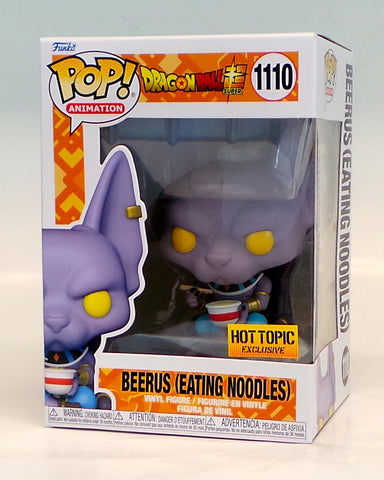 Funko Pop! Dragonball Super Beerus Eating Noodles #1110 Hot Topic Exclusive