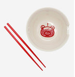 Bioworld Gloomy Bear Ceramic 6 inch Ramen Bowl With Wooden Chopsticks NEW