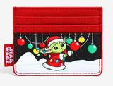 Loungefly Star Wars The Mandalorian Holiday Santa Grogu Cardholder New with Tags