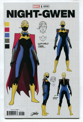 Heroes Reborn Night-Gwen #1 Garron 1:10 Design Variant Cover Marvel 2021 NM