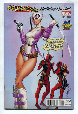 Gwenpool Holiday Special #1 Midtown J. Scott Campbell Variant NM 2015 Deadpool