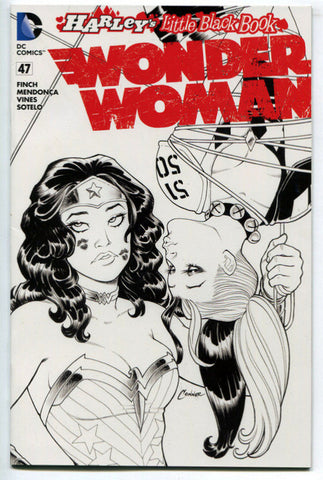 Wonder Woman #47 NM Harley's Little Black Book Amanda Conner Sketch Variant Cover