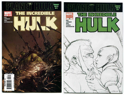 The Incredible Hulk #97 and 98 Variant Planet Hulk Anarchy Part 2 and 3 VF/NM