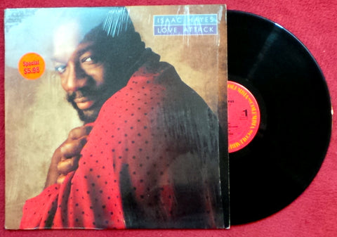 Isaac Hayes LOVE ATTACK 1988 Columbia Records Vinyl Album LP