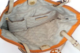 Michael Kors Pebbled Leather Orange Purse Tote Bag