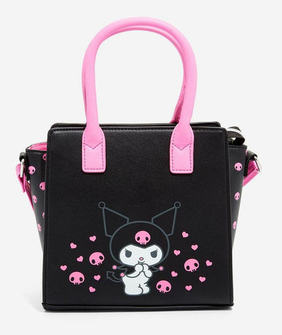 Loungefly Sanrio Kuromi Pink Skulls Satchel Bag Pursse Crossbody New w/Tags