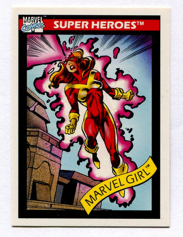 1990 Marvel Universe Series 1 Impel Marvel Girl #9 Jean Grey X-Factor Card