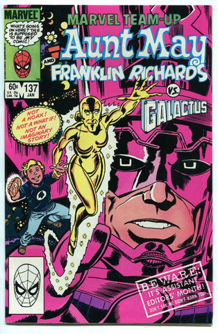 Marvel Team-Up #137 Aunt May & Franklin Richards Vs. Galactus NM 1984 - redrum comics