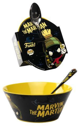 Funko Pop D-Con Exclusive Marvin the Martian FunkO's Cereal Bowl Spoon Set New