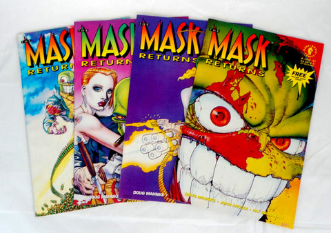 The Mask Returns #1 2 3 4 full set with Mask Insert Dark Horse Comics 1992