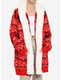 Disney Mickey & Minnie Mouse Sherpa Girls Open XL Extra Large Cardigan New w/Tag