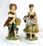 Andrea by Sadek Vintage 80's Porcelain Boy/Girl with Flower Baskets Figures 8260 - redrum comics