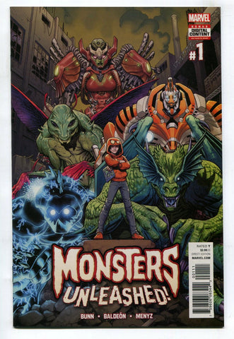 Monsters Unleashed #1 Art Adams Variant Cover Kid Kaiju 2017 Marvel Comics