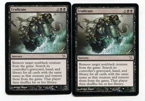 remove all cards with the same name mtg Magic the Gathering Eradicate x2 Betrayers of Kamigawa Unplayed UnComm – redrum comics