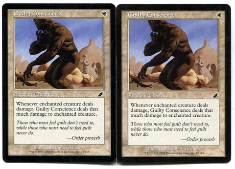 Magic the Gathering Guilty Conscience x2 Scourge Unplayed Common Card MTG - redrum comics
