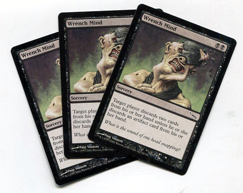 Magic the Gathering Wrench Mind x3 Mirrodin Unplayed Common MTG redrum comics Magic the Gathering Wrench Mind x3 Mirrodin Unplayed Common MTG redrum comics