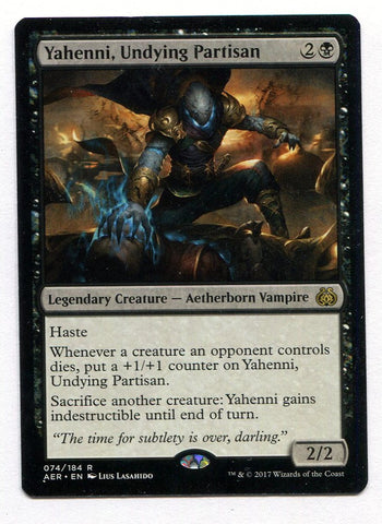 Yahenni Undying Partisan Rare Aether Revolt MTG Magic the Gathering Black Card