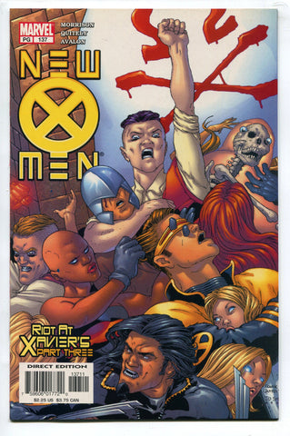 New X-Men #137 NM Marvel Comics 2002 Riot at Xaviers Kid Omega Grant Morrison