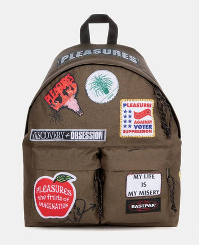 Eastpak x PLEASURES Padded Khaki Punk Backpack New with Tags