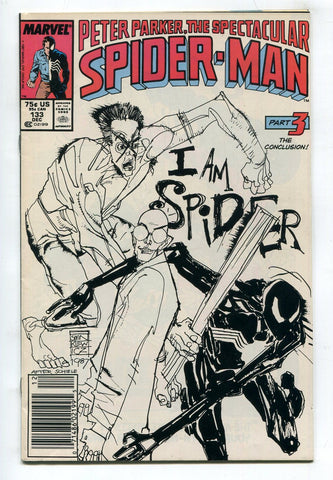 Peter Parker Spectacular Spider-Man #133 VF Newsstand Edition Marvel 1987
