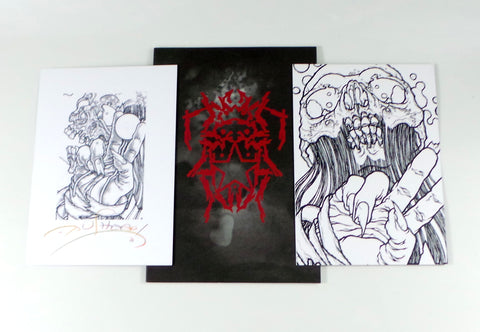 Pushead skulWind Collection Art Book Signed Mini Print Hyperstoic Metallica