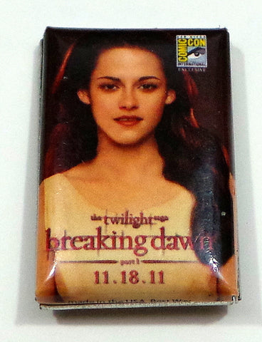 SDCC 2011 Exclusive Twilight Breaking Dawn Bella Swan Kristen Stewart Button Pin