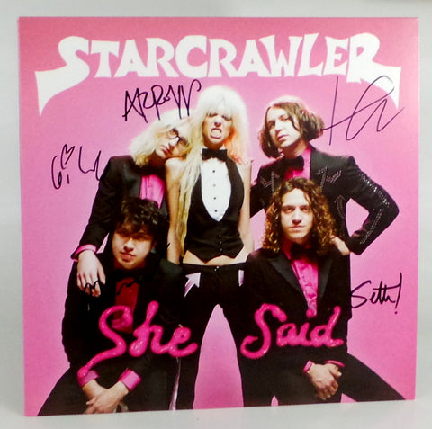 Starcrawler SHE SAID Band Signed Autographed Pink Vinyl LP Arrow de Wilde
