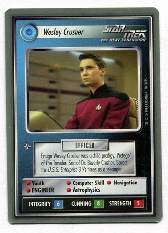 Star Trek CCG Premiere WB Unlimited Wesley Crusher Card Wil Wheaton