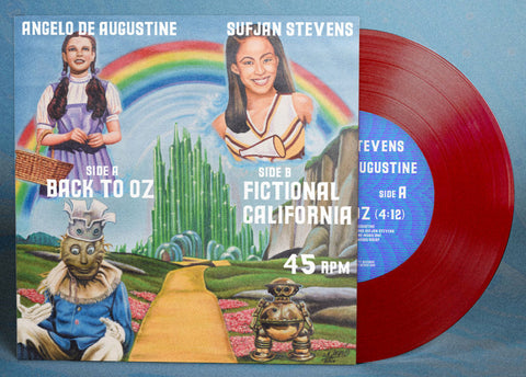 Sufjan Stevens Angelo De Augustine Back to OZ/Fictional California RED 7" Vinyl