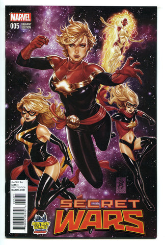 Secret Wars #5 Midtown Variant Ms Marvel Captain Marvel Carol Danvers Binary NM
