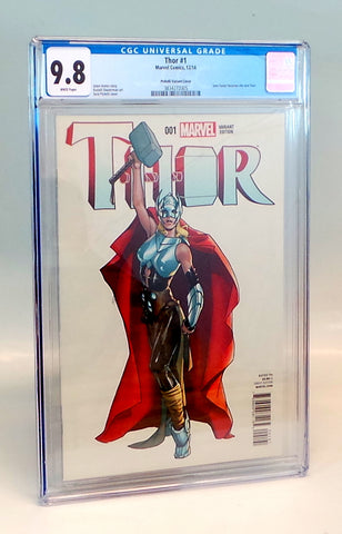 Thor #1 2014 1:25 Sara Pichelli Variant 1st Female Thor Jane Foster CGC 9.8 NM+