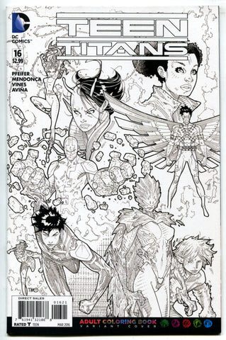 Teen Titans #16 NM Adult Coloring Book Variant Cover DC Comics