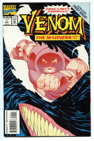 VENOM The Madness #1 NM 1993 Embossed Cover Kelley Jones Juggernaut