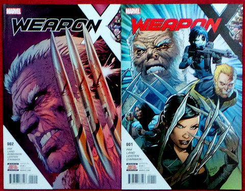 Weapon X issues #1 and 2 Marvel Comics 2017 Old Man Wolverine Sabretooth Domino