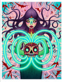 Tara McPherson Magnetic Witch Variant 11"x22" Signed Art Print #/200 Metallica